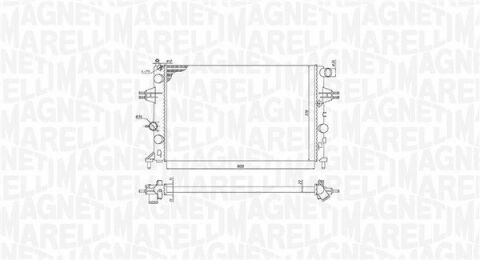 MAGNETI MARELLI Радиатор OPEL ASTRA G 1.4-1.6-1.8 [350213970000]