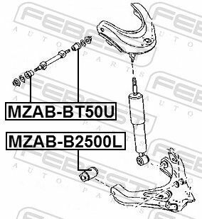 Сайлентблок рычага (заднего/сверху) Ford Ranger/Mazda B-serie/BT-50 2.2-3.0D 85-15