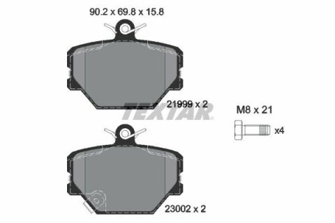 Колодки гальмівні (передні) Smart 0.6/0.7/1.0i/0.8cdi (Bosch) Q+