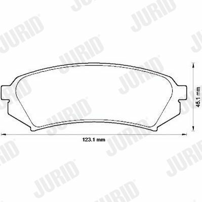 JURID TOYOTA Гальмівні колодки дискові задн. Land Cruiser 98-