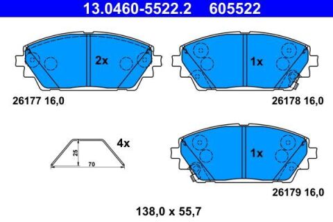 Колодки гальмівні (передні) Mazda 3 18-