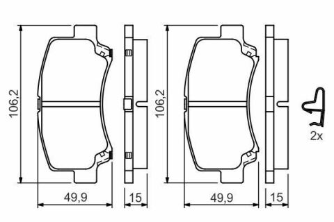 Колодки гальмівні (передні) Chery A1/Cowin/QQ6 06-15/Suzuki Wagon R+ 98-00