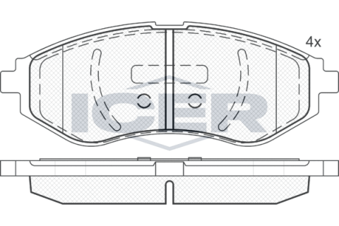 Колодки гальмівні (передні) Chevrolet Aveo/Kalos/Daewoo Kalos 03-