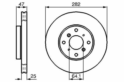 Диск тормозной (передний) Honda Accord VI 1.8/2.0i 98-02 (282x25)