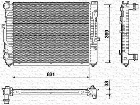 радіатор AUDI A4 1.6-1.8 20V-1.9 DI/TDI [350213712000]