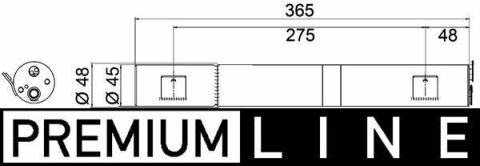 Осушитель кондиционера MB A-B-CL.  (W169 W245)