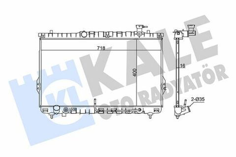 KALE HYUNDAI Радиатор охлаждения Santa Fe I 2.0/2.7 01-