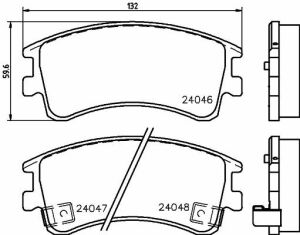 Тормозные колодки пер. Mazda 6 02-