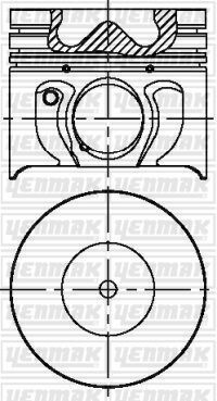 Поршень с кольцами і пальцем (размер отв. 86.01 / std) ford mondeo 2.0tdci 00- (4цл.) (v185 duratorq tdi 75-85-100ps, cd132 duratorq tdi …)