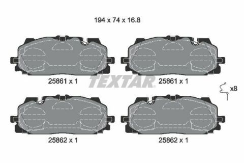 Колодки тормозные (передние) Audi A5/Q7 2.0-3.0 D 15-/VW Touareg 17- (Akebono)