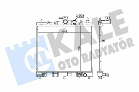 KALE NISSAN Радіатор охолодження Micra III 1.2/1.4 03-