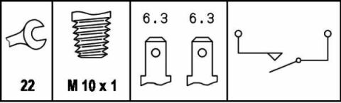 Переключатель света &amp;amp;quot;стоп&amp;amp;quot; audi 80/100, golf i, passat, polo, t3