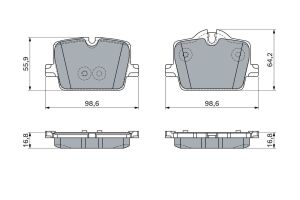 Колодки гальмівні (задні) BMW 3 (G20/G21/G80/G81)/Z4 (G29) 18-/4 (G22/G82)/i4 20-/Toyota Supra 19-