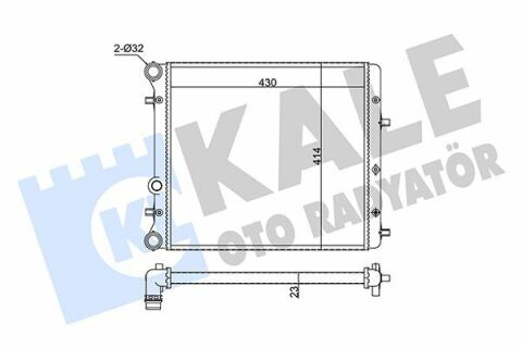 KALE VW Радіатор охолодження Polo,Skoda Fabia I,II,III,Rapid,Roomster,Seat