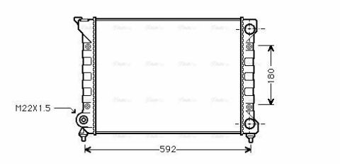 Радіатор охолодження passat 1.6/1.8 88-