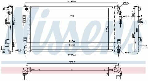 Радіатор NS LEAF (10 10-2 13) ELECTRIC (EM61) [OE 214103NA0A]