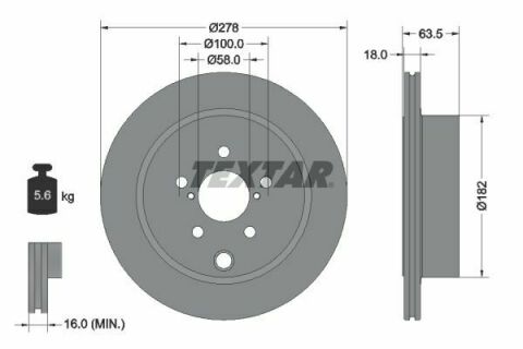 Диск тормозной (задний) Subaru Forester 13- (278x18) PRO