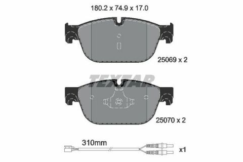 Колодки тормозные (передние) Citroen C4/C5/C6/Peugeot 308/407/508 09- (Teves) Q+ (+датчик)