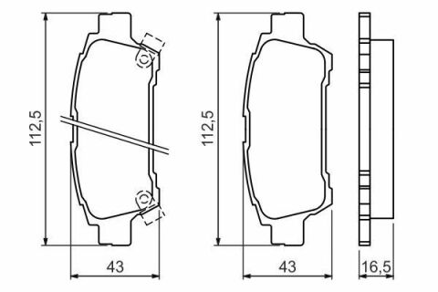 Тормозные колодки задние Avensis Verso 01-, Previa 00- TOYOTA