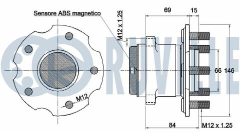 Подшипник зад. ступицы с abs juke 10-