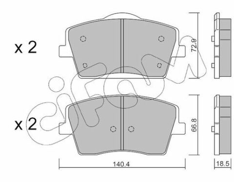 Колодки тормозные передние XC40 18- VOLVO