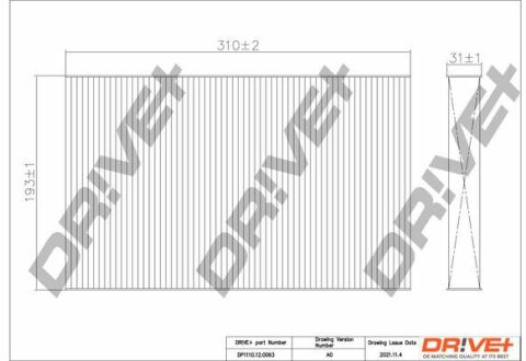 DP1110.12.0093 Drive+ Фільтр салону