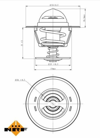 Термостат Seat Ibiza/VW Golf II/III/Jetta II 1.0-1.6 -99 (84°C)