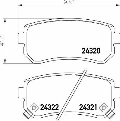 Тормозные колодки зад. Hyundai Accent/Kia Rio/Ceed 05- (mando)