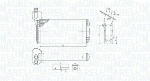 MAGNETI MARELLI  VW радіатор пічки T4 90-