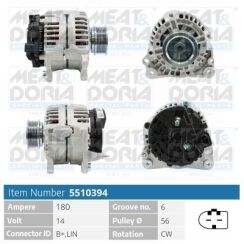 Генератор passat b6 (3c2) 2.0 tdi 16v 05-10, skoda superb ii (3t4) 2.0 tdi 4x4 08-15, seat alhambra (710, 711) 2.0 tdi 12-22