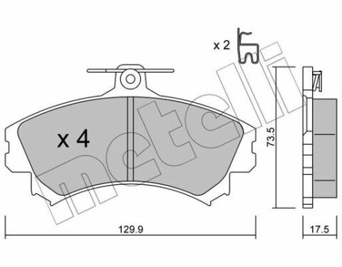 Колодки тормозные (передние) Mitsubishi Colt 04-12/Smart 04-