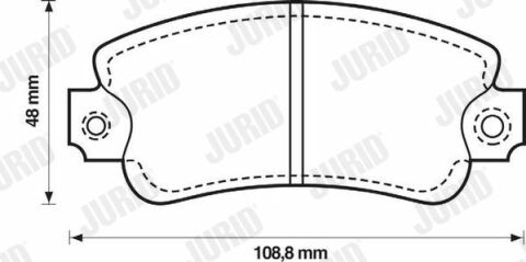 JURID FIAT Колодки тормозные передние PANDA 82-,REGATA 83-,UNO