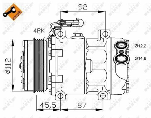 Компресор кондиціонера Fiat Ducato 2.3/3.0JTD 02-/Peugeot Boxer/Citroen Jumper 2.2/3.0HDi 06-