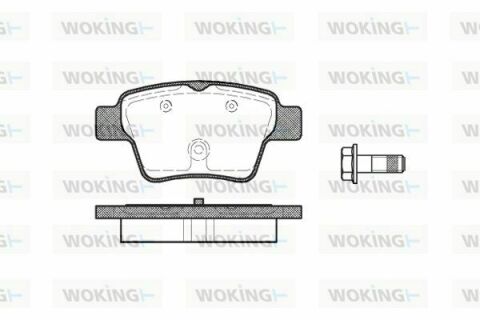 Тормозные колодки зад. Peugeot 207/307/Citroen C4 06- (Bosch)