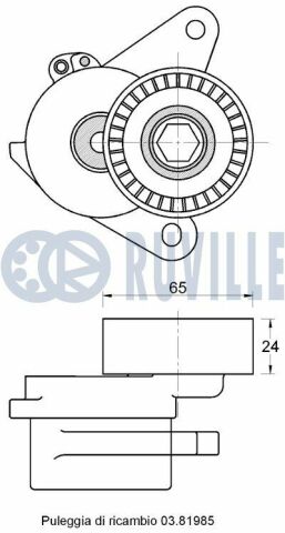 Ролик с натяжителем а3/a4, skoda octavia iii 12-, seat