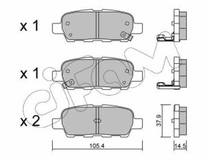 CIFAM NISSAN Гальмівні колодки задні Qashqai, Teana, Tiida, Murano, X-Trail 01-