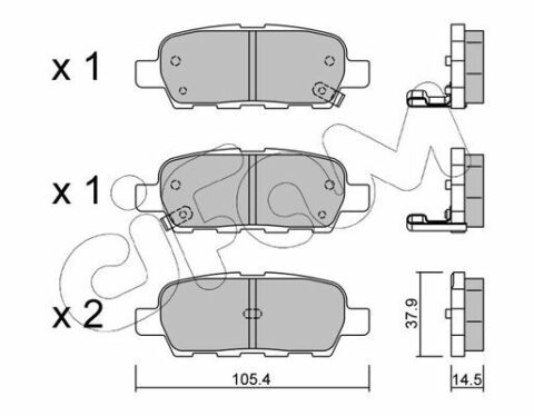 CIFAM NISSAN Гальмівні колодки задні Qashqai, Teana, Tiida, Murano, X-Trail 01-