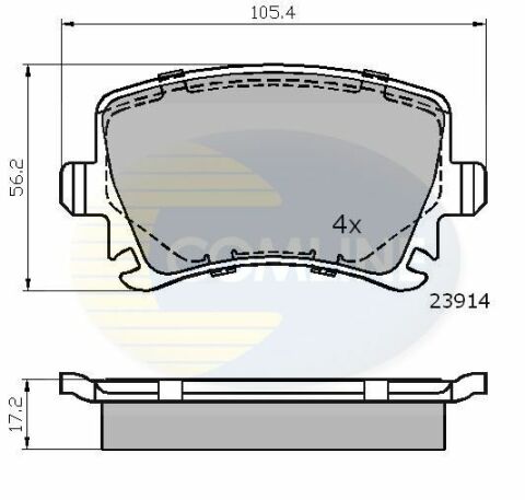 CBP01284 Comline - Тормозные колодки для дисков