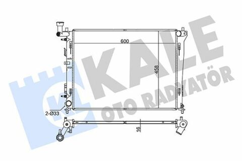 KALE KIA Радиатор охлаждения Ceed 1.4/2.0 07-