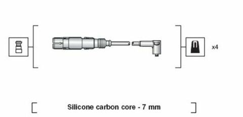 MAGNETI MARELLI Комплект высоковольтных проводов SEAT CORDOBA,IBIZA III VW LUPO,POLO [941318111164]