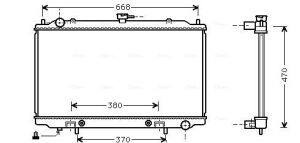 Радіатор охолодження maxima qx 94- (400x690x23) Nissan