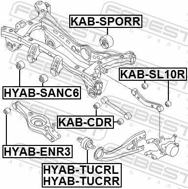 Сайлентблок важеля (зад./попереч.) Hyundai Ix35/Tucson/ Kia Sportage 10-