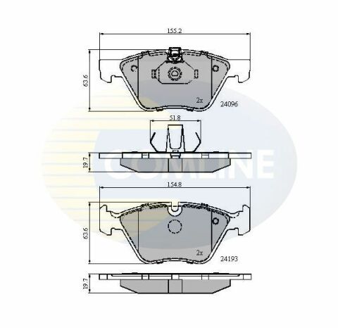 CBP01300 Comline - Гальмівні колодки до дисків