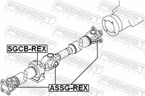 Подвесной подшипник карданного вала Rexton/Actyon 01-12