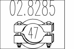 Хомут  вихлопної  системи  біконічну  (Діаметр  47  мм)