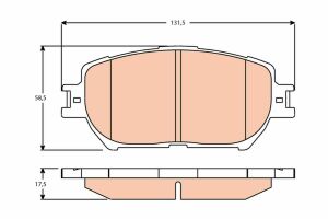 Комплект гальмівних колодок з 4 шт. дискові
