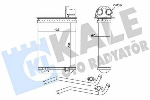 KALE PEUGEOT Радіатор опалення 205/309