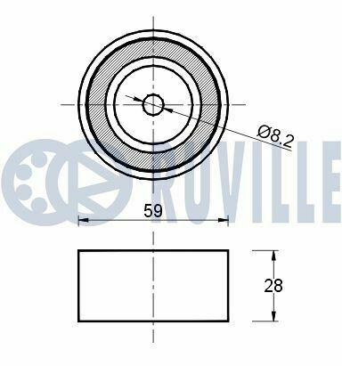 RUVILLE VW Натяжний ролик Audi 100,80,A6,A8