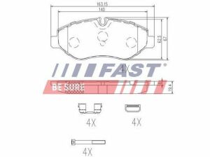 Колодки гальмівні дискові передні IVECO Daily E5 11-14, Daily E4 06-11, Daily E6 14-, Daily E3 99-06