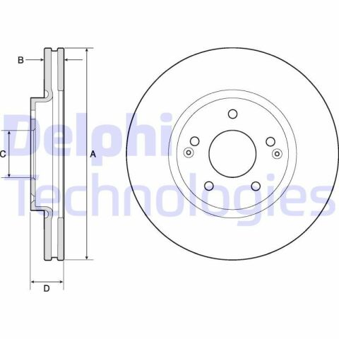 Тормозной диск передний SANGYONG ACTYON II 10/12-,KORANDO 11/10- MB